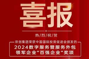 喜报！华体会体育（中国）HTH·官方网站集团荣膺“2024数字服务暨服务外包领军企业百强”